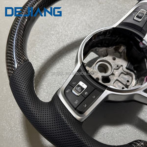 พวงมาลัยคาร์บอนไฟเบอร์แท้สำหรับรถยนต์ Volkswagen Golf MK7 MK6 Passat <span class=keywords><strong>JETTA</strong></span> GTS R GLI GTI GTD พวงมาลัยรถยนต์รุ่นอัพเกรด - Product Image 3