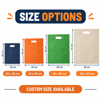 Sacs non tissés PP 80 GSM à découpe en D pour promotion de détail SaffronSun, avec impression personnalisée, thermosoudables, en lots de gros