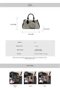 VUÔNG nách Crossbody Túi cho phụ nữ Splice Vai Túi PU phụ nữ da Túi xách vuông nách Crossbody Túi khối - Product Image 4