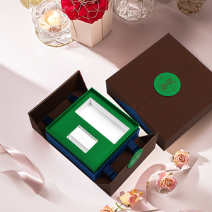 Gran oferta de lujo personalizado magnético 2 dos piezas lado abierto <span class=keywords><strong>doble</strong></span> puerta caja de embalaje de regalo con logotipo para el cuidado de la piel Set botella de Perfume - Product Image 5