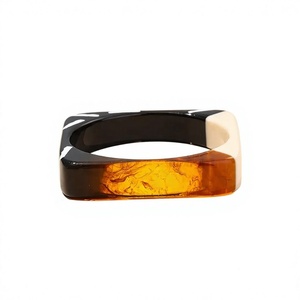 New Quality Stylish <b>Acrylic</b> Bangle Bracelet Multicolor Resin Fashion Designer Jewelry Unisex Trendy Fancy Wedding Party Woman - Product Image 4