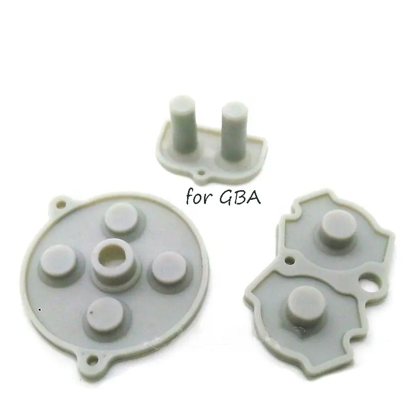Reemplazo de almohadillas de goma conductoras de botón colorido para Game Boy Advance para botones de inicio selectos AB de dirección GBA
