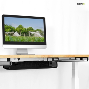Bureau assis-debout électrique SAMDI en bois, hauteur réglable, avec préréglages de mémoire - Product Image 6
