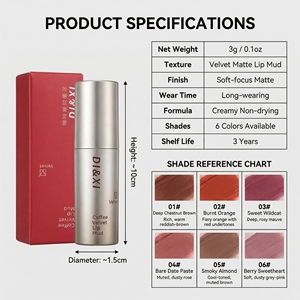 Kit <span class=keywords><strong>de</strong></span> gloss à lèvres <span class=keywords><strong>de</strong></span> luxe organique repulpant et teinté effet velours, avec logo personnalisé pour le maquillage quotidien - Product Image 6