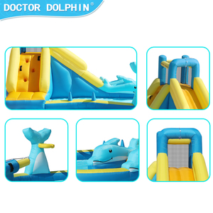 Doctor Dolphin Moon Bounce House Castillo inflable <span class=keywords><strong>Parque</strong></span> temático <span class=keywords><strong>con</strong></span> pistola de agua en el interior de China Fábrica de casas de salto inflables - Product Image 4