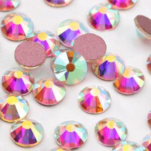 Qiao พลอยเทียมกระจกนีออนสีเขียวกุหลาบชมพูแบบหรูหราสำหรับตกแต่งเล็บเป็น SS6-SS30แบบหรูหราอุปกรณ์ตกแต่งเสื้อผ้าเครื่องประดับ - Product Image 6