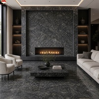 Grande dalle de granit noir diamanté platine naturel pour comptoir de cuisine, îlot, escalier, lavabo de salle de bain, mur, sol, salon, chambre