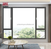Puertas Corredizas Francesas de Aleación de Aluminio con Doble Acristalamiento y Malla de Acero Inoxidable para Casa o Villa