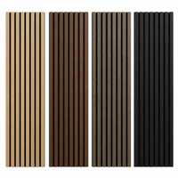 Panneaux muraux acoustiques en bois à lattes de polyester, absorption acoustique, MDF Akupanel, ignifuges, vente en gros