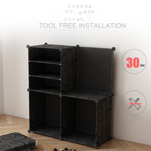 3-12 katmanlı ekstra büyük kavite DIY montaj plastik ev ayakkabı dolabı asma kanca ile asılı - Product Image 3