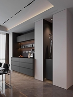 Aparador, Mueble Moderno con Acabado Brillante y Luces LED, Vitrina para Sala de Estar o Comedor