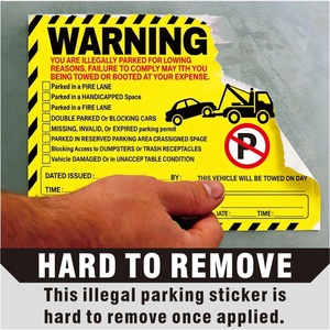 Etiquetas de Violación de la Ley de Estacionamiento, Difíciles de Quitar, Notificaciones de Violación de la Ley de Estacionamiento, Etiquetas de Remoción para Ventanas de Automóviles, Estacionamiento Ilegal - Product Image 4