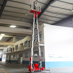 Plataforma Elevadora Telescópica Vertical de Doble Mástil de Aleación de Aluminio de 4m, 6m, 8m, 10m, 12m, 14m, Hidráulica y Eléctrica para Trabajo Aéreo - Product Image 4