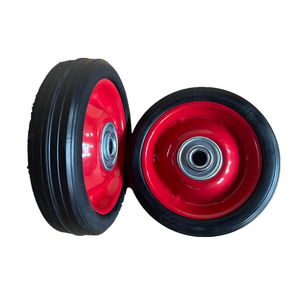 Roue en caoutchouc solide Roues de chariot de 5 pouces Roue de remplacement de chariot résistant sans plat - Product Image 3