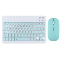 Venta al por mayor de fábrica Multi-color 7 pulgadas Mini Wireless BT Keyboard and Mouse Combos Set para Windows IOS Android OS