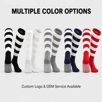 Chaussettes montantes rayées pour hommes, en tricot doux, pour le quotidien, le bureau, le sport, vente en gros, personnalisation OEM couleur et logo pour vêtements masculins