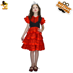 Magnifique robe de <span class=keywords><strong>princesse</strong></span> pour filles, rouge, Costume de <span class=keywords><strong>déguisement</strong></span> <span class=keywords><strong>d</strong></span>'<span class=keywords><strong>halloween</strong></span>, jeu de rôle, pour enfants, - Product Image 3