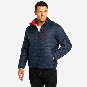 Mens <b>Waterproof</b> Casual Quilted Puffer Jacket Lightweight <b>Padded</b> Stand Collar Zipper Closure Winter <b>Coat</b> for Daily Wear - Product Image 1