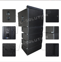 2 ensembles de haut-parleurs professionnels passifs à ligne acoustique double de 6,5 pouces, caisson de basses actif en néodyme de 15 pouces, 150W/600W, 4 canaux, pour intérieur, petit format