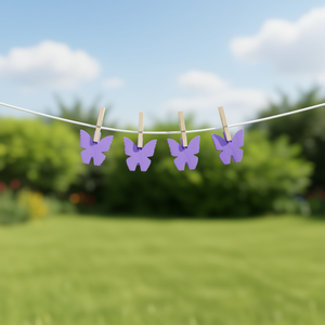 Ilan Mollette in Legno a Forma di Farfalla 3,5cm 4 Pezzi per Fermagli da Abbigliamento - Product Image 1