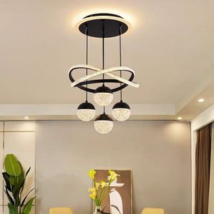 Decorazione per la casa di ferro in alluminio acrilico <span class=keywords><strong>lampadario</strong></span> a Led <span class=keywords><strong>con</strong></span> <span class=keywords><strong>sfere</strong></span> per nordico minimalista di lusso soggiorno ristorante - Product Image 2