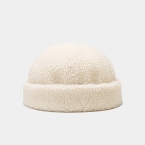 Gemütliche Beige Sherpa-Fleece Mütze ohne Krempe Unisex Warme Weiche Schädelmütze Winter Outdoor-Sport Lässiges Streetwear-Accessoire - Product Image 5