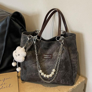 Sacs à bandoulière de luxe pour femmes avec logo personnalisé de haute qualité Sacs fourre-tout en PU élégants et épais à la mode à bas prix avec poche zippée - Product Image 2