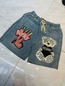 Short en jean pour femme avec strass de haute qualité, motif dessin animé OC147 - Product Image 6