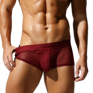 Nouvelle Arrivée <span class=keywords><strong>SEOBEAN</strong></span> – Caleçons Boxers Homme Couleur Unie Taille Basse Confortables Personnalisables Basiques ODM Tricotés en Usine - Product Image 1