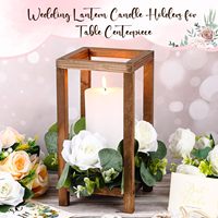 Lanternes de mariage personnalisées, 24 pièces, centre de table, lanterne en bois rustique, porte-bougies en bois pour centre de table, décoration de ferme