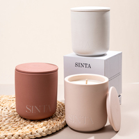 Aikun OEM, boîte-cadeau exquise, marque privée, bougie aromathérapeutique, désodorisant, bougie parfumée en céramique