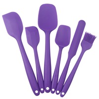 Lot de 6 Spatules en Silicone Réutilisables Résistantes à la Chaleur - Compatibles Lave-vaisselle et Four, Ustensiles de Pâtisserie et Cuisine Sûrs pour Contact Alimentaire