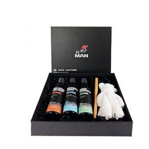 Kit de Soin et d'Entretien Polyvalent <span class=keywords><strong>pour</strong></span> <span class=keywords><strong>Cuir</strong></span> : Crème, Huile, Cire, Nettoyant, Conditionneur et Polissant <span class=keywords><strong>pour</strong></span> Canapés et Chaussures, 3 x 120ml, avec Serviette Blanche et Brosse - Product Image 3