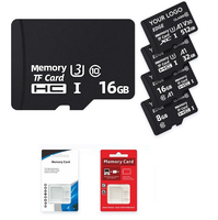 Carte SD miniature en plastique avec logo personnalisé, 16 Go-256 Go, prise en charge 4K, garantie 1 an pour téléphone portable, appareil photo, haut-parleur