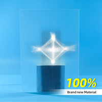Fabrication Vente Transparent En Plastique Extrudé Ps Prismatic Diffuer Panneau Ugr Diffus Feuille pour Lumière Led