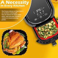 Revêtements réutilisables en silicone pour friteuse à air, revêtements épais pour pot, panier de friteuse à air en silicone, panier de friteuse à air antiadhésif, accessoires de cuisson au four