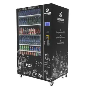 Zhongda Factory High End Custom Fully Automatic Smart Combo Drink Snack Vending Machine For Food