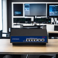Commutateur réseau PoE 4 ports x 100Mbps Ports PoE 2x100Mbps Ports de liaison montante Système de caméra de sécurité CCTV Commutateur PoE Stock MA