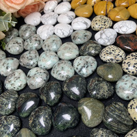 Cœurs en cristal naturel de 3 cm pour la guérison, pierres précieuses en forme de cœur pour cadeaux, vente en gros