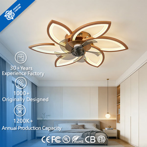 Ventilateur <span class=keywords><strong>de</strong></span> plafond intelligent silencieux avec éclairage pour salon et chambre à coucher, à haut débit d'air - Product Image 1