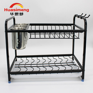 Huasimeng Dish Rack Stainless Steel Square Tube Multi Functional Kitchen Storage With Tray Draining Rack - Product Image 4