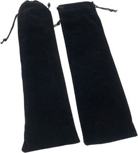 Étui pour éventail à main pliable de 13 pouces en velours noir réfléchissant avec cordon de serrage, en tissu écologique, pour protection, idéal comme cadeau de mariage - Product Image 3