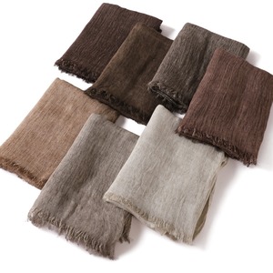 New Style handgemachte Falten Rayon Modal Viskose Hijab mit Quasten Long Style Soft Breath able Dirty Dye Schal Schal Sommer Muslim - Product Image 1