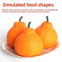 Juguete Antiestrés de Plástico, Naranja Feo y Blandito, Creativo, de Alta Tecnología, Realista, con Forma de Fruta, para Apretar con la Mano