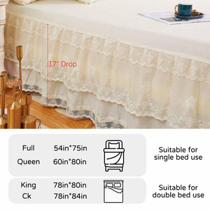 2025 New Quality <b>Bed</b> Skirt Set Bedspread <b>Floral</b> Printed Lace Embroidered Super Soft 400TC Customizable All-Season Bedding Set - Product Image 2