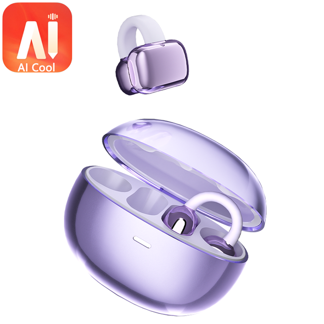 AI Smart Translator Earbuds 150+ Languages Ear-Clip Wireless Audio Headphones Ultra-Light Comfort Bulk Wholesale OEM X61