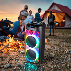 Sistema de Audio Portátil con Batería, Dos Altavoces de 8 Pulgadas, Hifi RGB para Micrófono Inalámbrico 5.0 de 60W, Altavoz de Sonido para Fiestas al Aire Libre con Conexión Múltiple - Product Image 2