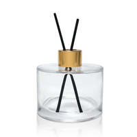 Bouteilles en verre transparentes pour diffuseur de parfum, 50 ml, 100 ml, 200 ml, emballage pour huile aromatique, parfum, flacons en verre ronds et carrés, prêts à être expédiés