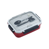 Icen B55 Lunchbox Tragbare Einlagige Thermische Bento-Box 304 Edelstahl Kinder 4-Fächer Blau Büro Erhitzbar