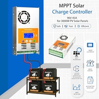 Contrôleur de charge solaire Makeskyblue 96V 45A MPPT Max 136V 2800W entrée PV écran LCD compatible lithium AGM plomb-acide solaire